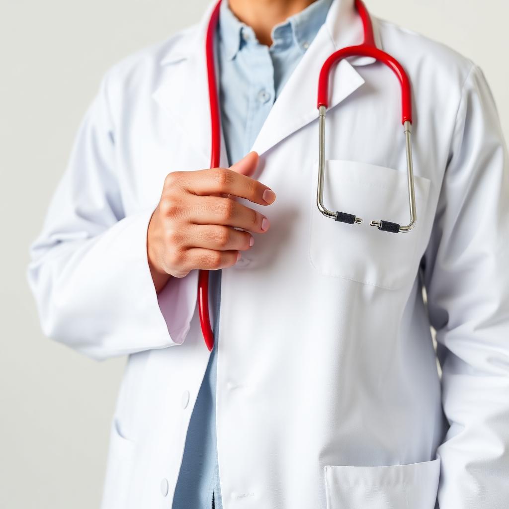 Médico de Cardios Medicina con estetoscopio